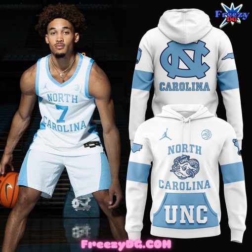 North Carolina Tar Heels WhiteOut Jordan Era Throwbacks Hoodie