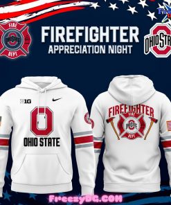 Ohio State Buckeyes Firefighter Appreciation White Hoodie