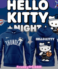 Oklahoma City Thunder x Hello Kitty 2024 Blue Hoodie