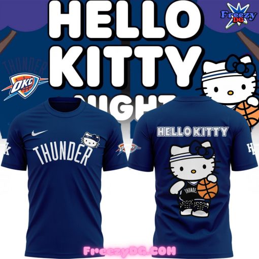 Oklahoma City Thunder x Hello Kitty 2024 Blue T-Shirt