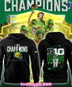 Oregon Ducks 2024 Big Ten Champions Black Hoodie