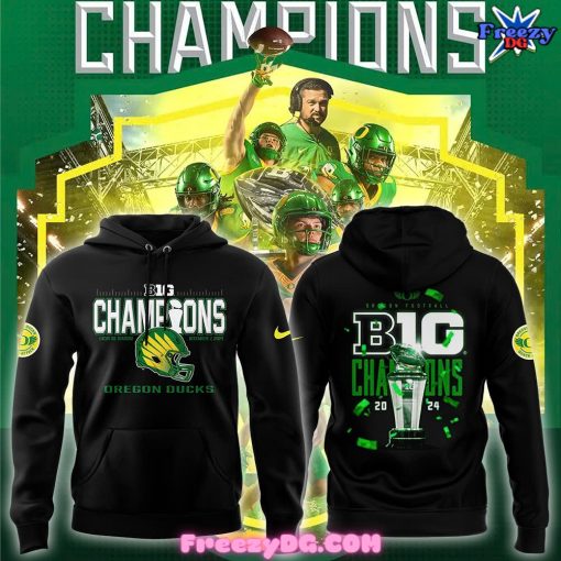 Oregon Ducks 2024 Big Ten Champions Black Hoodie