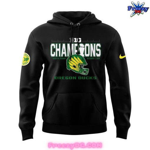 Oregon Ducks 2024 Big Ten Champions Black Hoodie