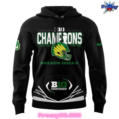 Oregon Ducks 2024 Big Ten Championship Black Hoodie