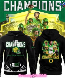 Oregon Ducks Big Ten Champions 2024 Black Hoodie