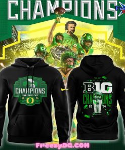 Oregon Ducks Champions 2024 Conference Black Hoodie