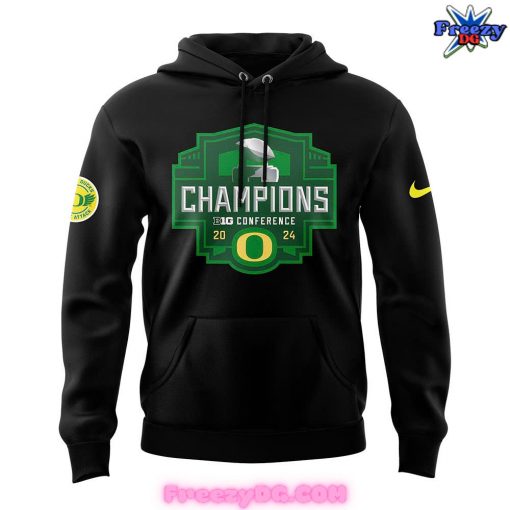 Oregon Ducks Champions 2024 Conference Black Hoodie