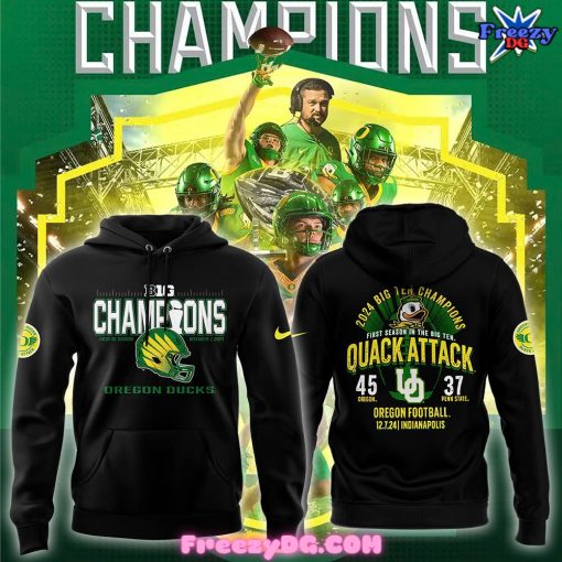 Oregon Ducks Quack Attack 2024 Back Hoodie