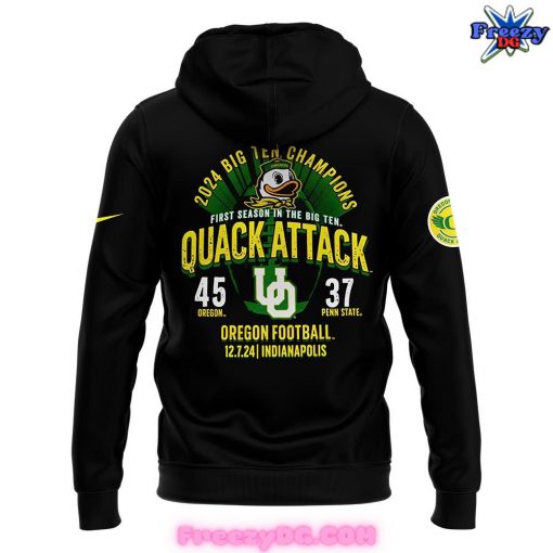 Oregon Ducks Quack Attack 2024 Back Hoodie