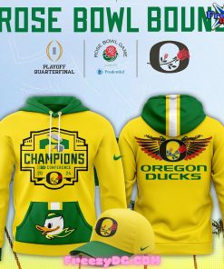 Oregon Ducks Rose Bowl Bound Special Yellow Hoodie