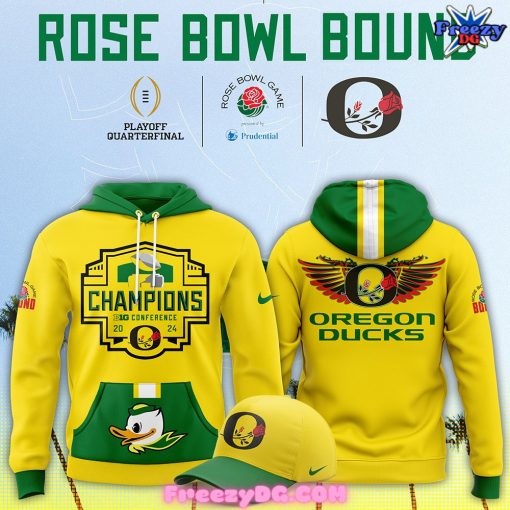 Oregon Ducks Rose Bowl Bound Special Yellow Hoodie