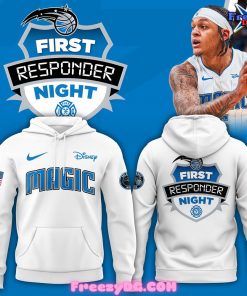 Orlando Magic First Responders Night 2024 White Hoodie