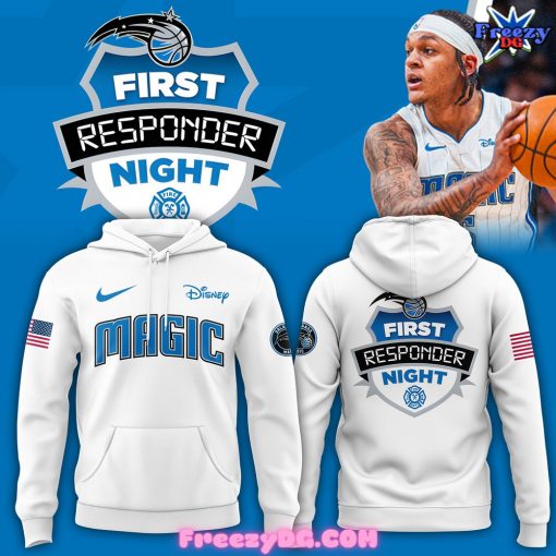 Orlando Magic First Responders Night 2024 White Hoodie