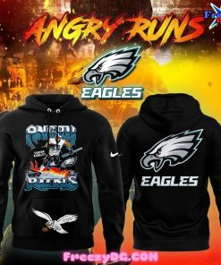 Philadelphia Eagles Angry Runs 2024 Black Hoodie