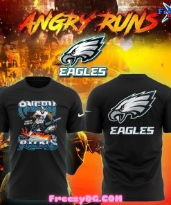 Philadelphia Eagles Angry Runs 2024 Black T-Shirt