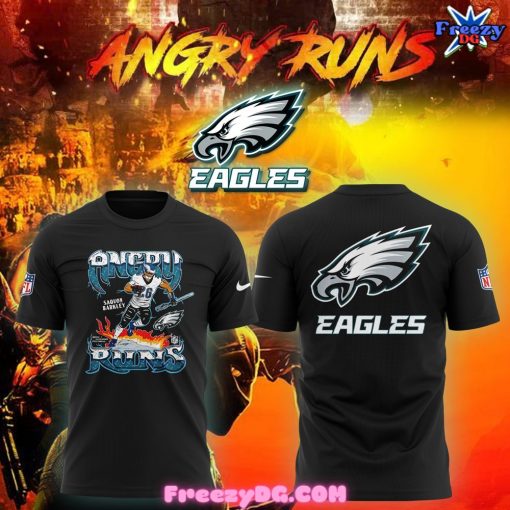 Philadelphia Eagles Angry Runs 2024 Black T-Shirt