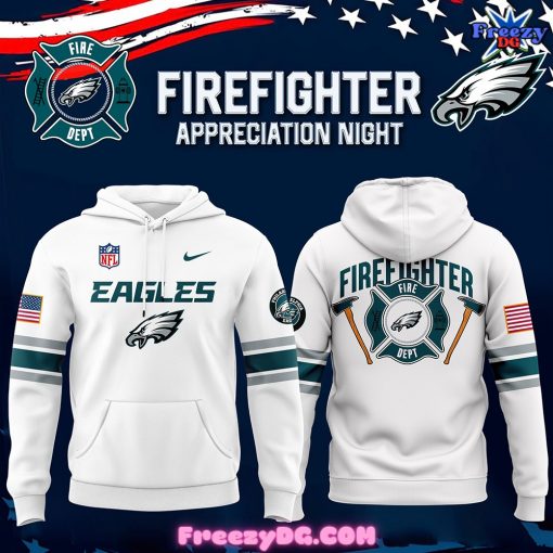 Philadelphia Eagles Firefighter Appreciation White Hoodie