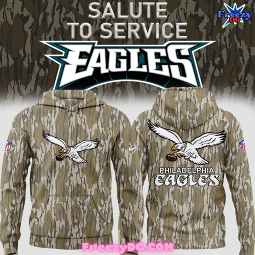 Philadelphia Eagles Salute To Service 2024 Camo Hoodie