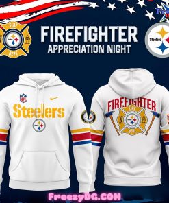 Pittsburgh Steelers Firefighter Appreciation White Hoodie