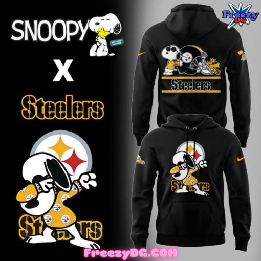 Pittsburgh Steelers x Snoopy Dabbing Black Hoodie