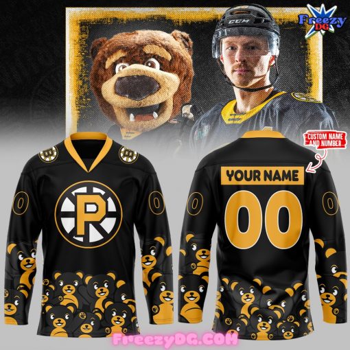 Providence Bruins Teddy Bear Toss Black Hockey Jersey