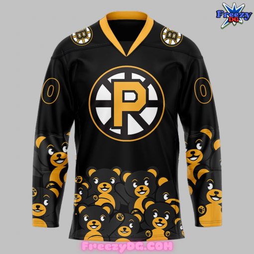 Providence Bruins Teddy Bear Toss Black Hockey Jersey