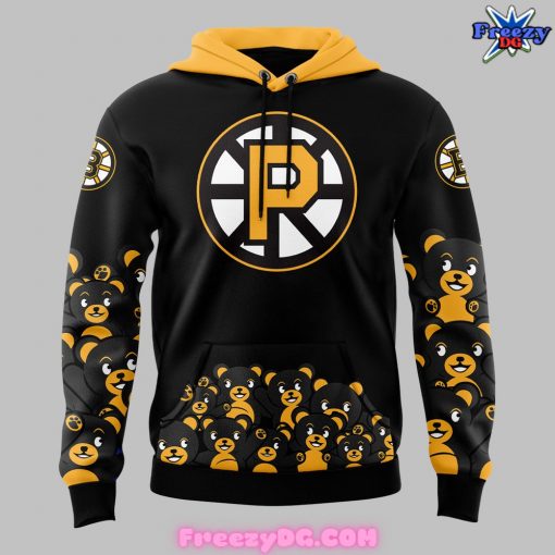 Providence Bruins Teddy Bear Toss Black Hoodie