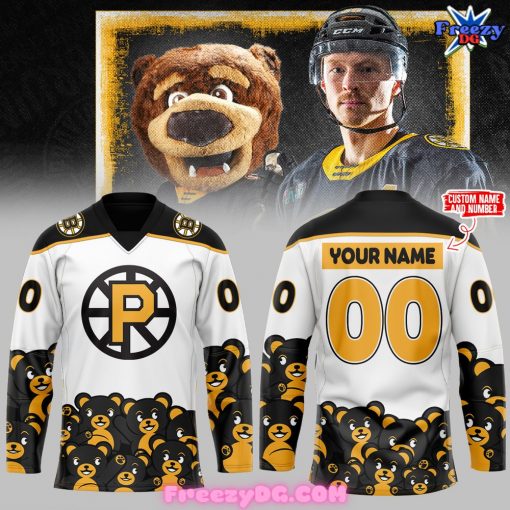 Providence Bruins Teddy Bear Toss White Hockey Jersey