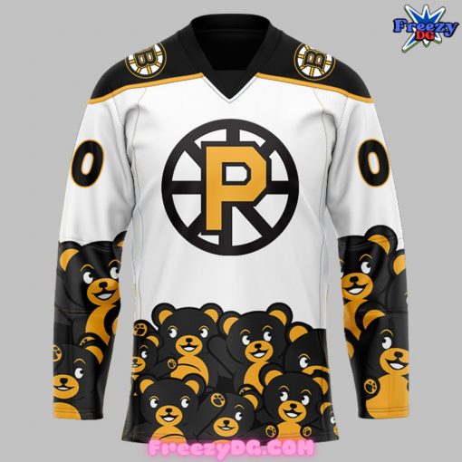 Providence Bruins Teddy Bear Toss White Hockey Jersey