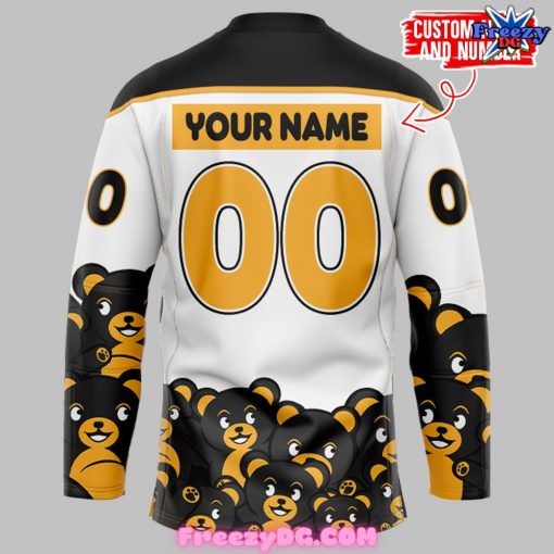 Providence Bruins Teddy Bear Toss White Hockey Jersey