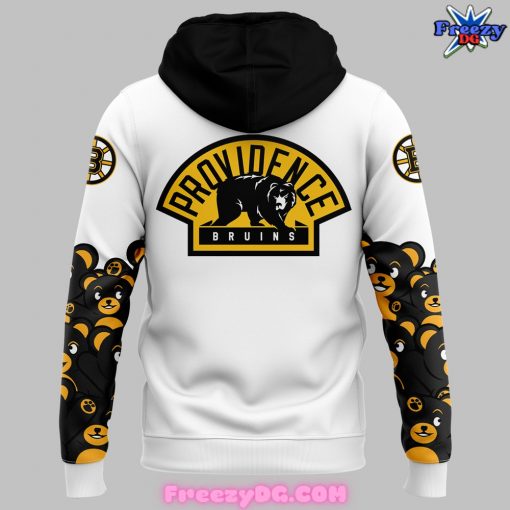 Providence Bruins Teddy Bear Toss White Hoodie