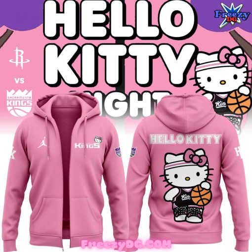 Sacramento Kings x Hello Kitty Pink Zip Hoodie