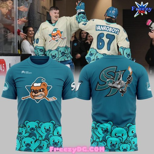 San Jose Barracuda Teal Bears Special Blue T-Shirt