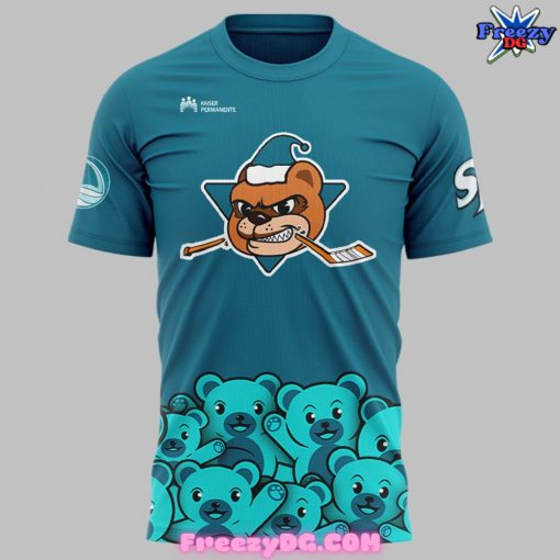 San Jose Barracuda Teal Bears Special Blue T-Shirt