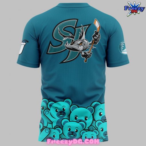 San Jose Barracuda Teal Bears Special Blue T-Shirt