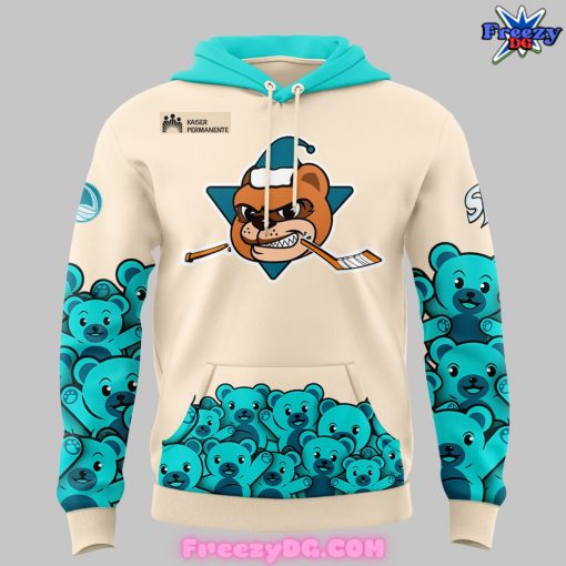 San Jose Barracuda Teal Bears Special Grey Hoodie