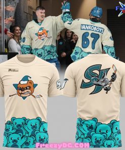 San Jose Barracuda Teal Bears Special Grey T-Shirt