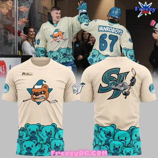 San Jose Barracuda Teal Bears Special Grey T-Shirt