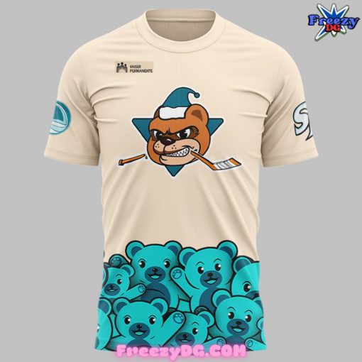 San Jose Barracuda Teal Bears Special Grey T-Shirt