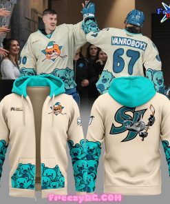 San Jose Barracuda Teal Bears Special Grey Zip Hoodie