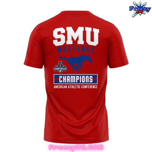 SMU Mustangs AAC Football Champions 2024 Red T-Shirt