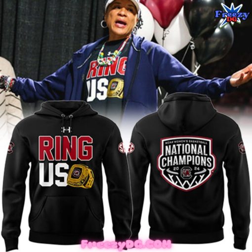 South Carolina Gamecocks Ring US Champions 2024 Black Hoodie