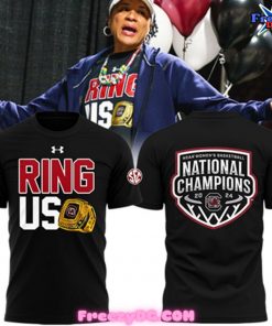 South Carolina Gamecocks Ring US Champions 2024 Black T-Shirt