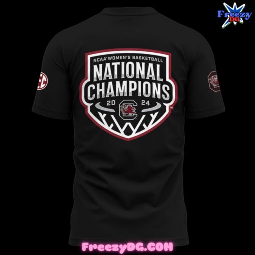 South Carolina Gamecocks Ring US Champions 2024 Black T-Shirt