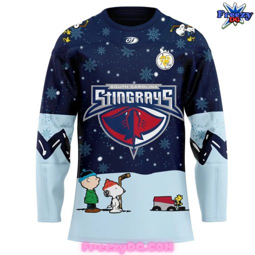 South Carolina Stingrays Peanuts Night Specialty 2024 Hockey Jersey