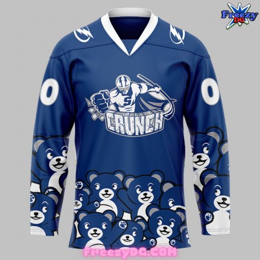 Syracuse Crunch Teddy Bear Toss Blue Hockey Jersey