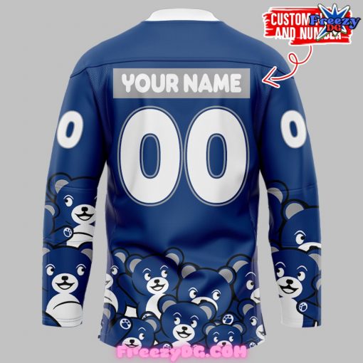 Syracuse Crunch Teddy Bear Toss Blue Hockey Jersey