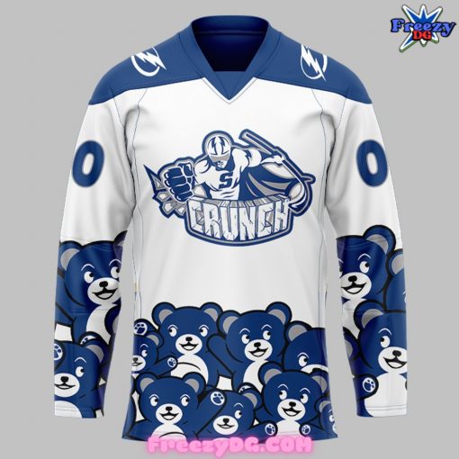 Syracuse Crunch Teddy Bear Toss White Hockey Jersey