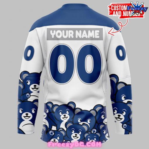 Syracuse Crunch Teddy Bear Toss White Hockey Jersey