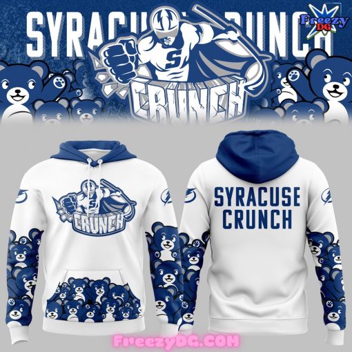 Syracuse Crunch Teddy Bear Toss White Hoodie